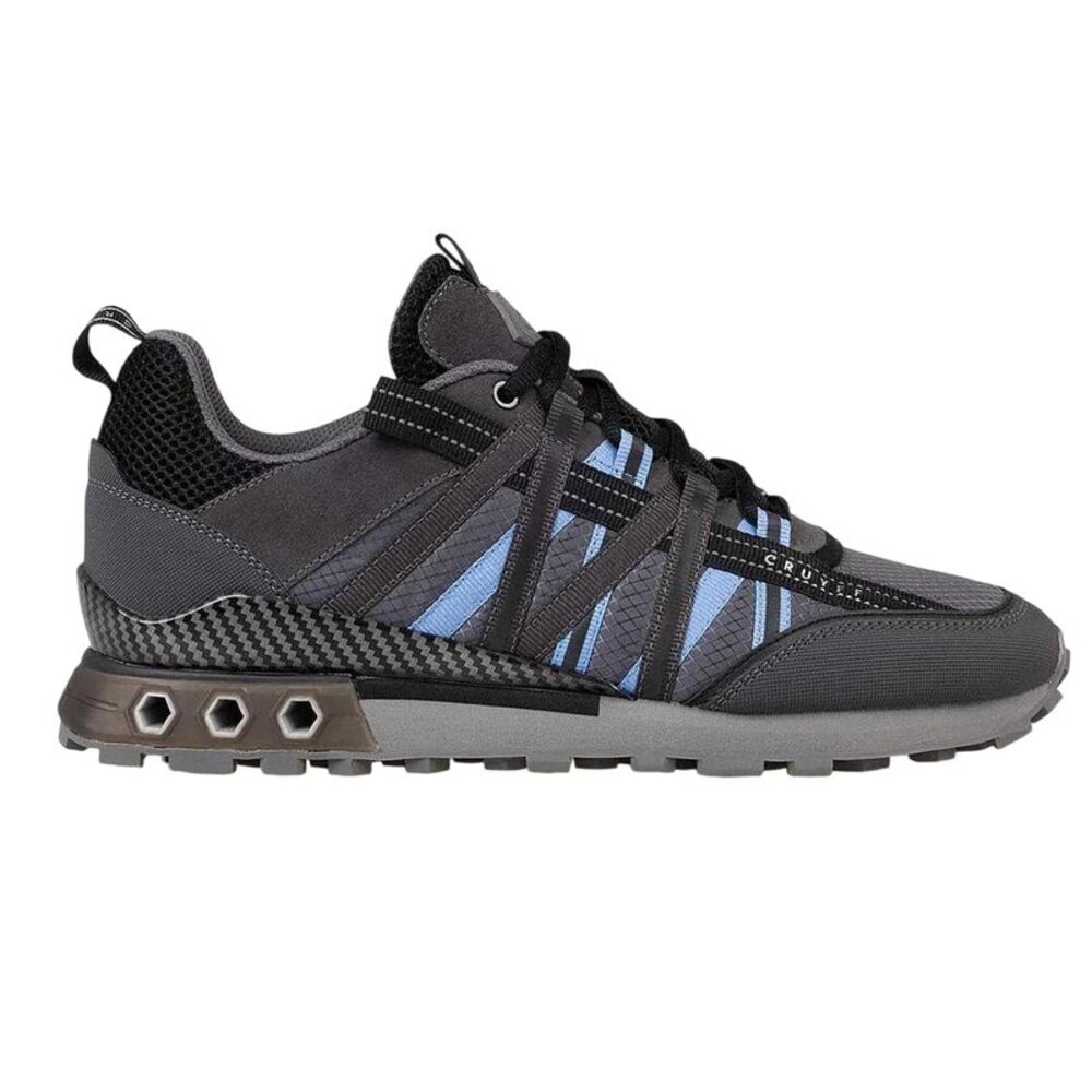 Cruyff Mens Fearia Suede Hex-Tech Sneakers / Grey Blue